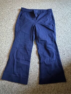 J. Crew Factory Kallie Navy Boot-Cut Pants